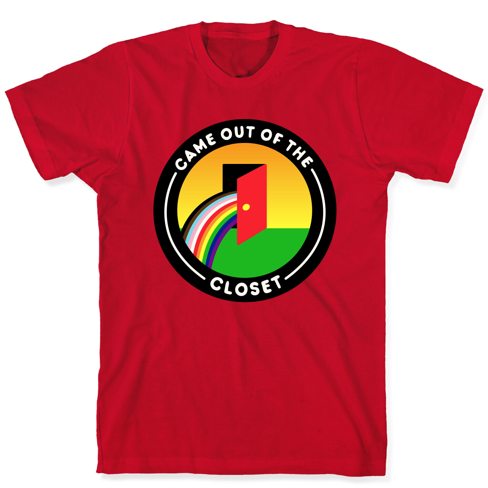 Came Out of The Closet Patch White Print T-Shirt
