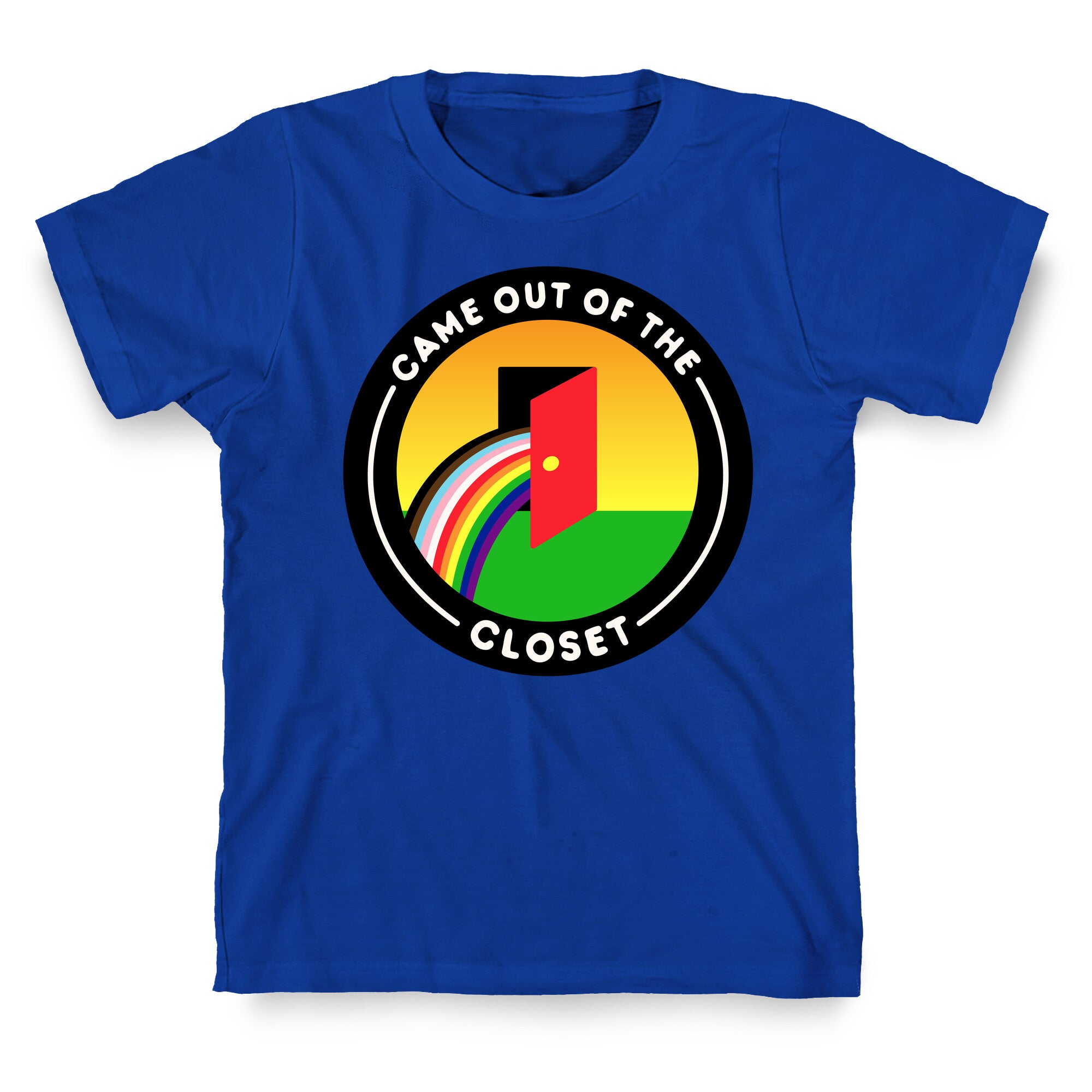 Came Out of The Closet Patch White Print T-Shirt