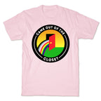 Came Out of The Closet Patch White Print T-Shirt