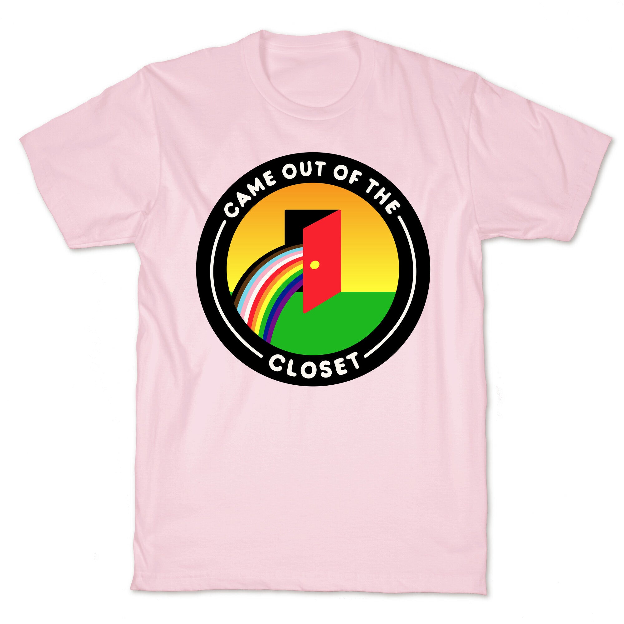 Came Out of The Closet Patch White Print T-Shirt