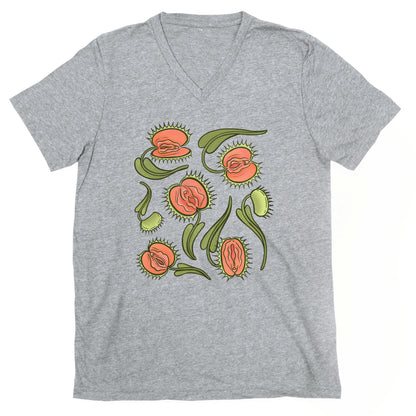 Venus Flytrap Vulvas V-Neck