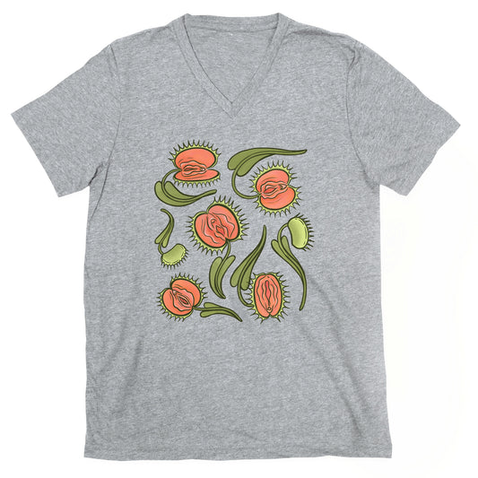 Venus Flytrap Vulvas V-Neck
