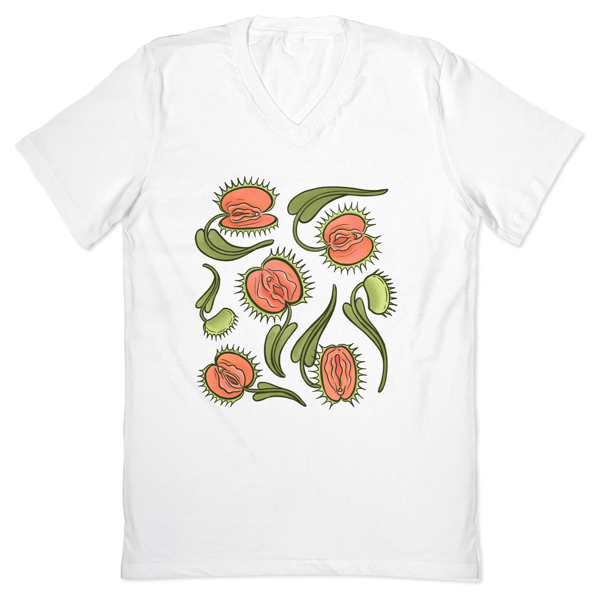 Venus Flytrap Vulvas V-Neck