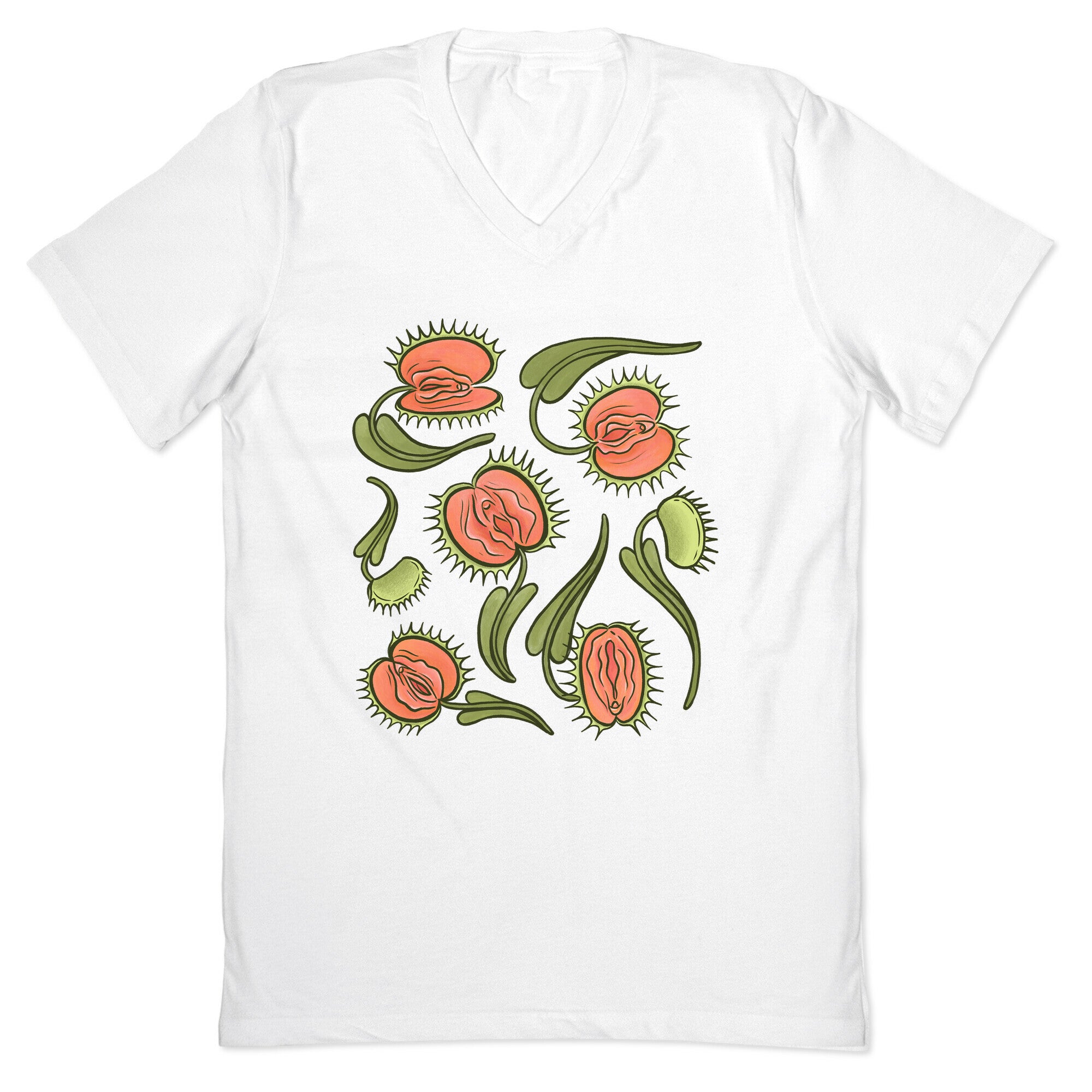 Venus Flytrap Vulvas V-Neck