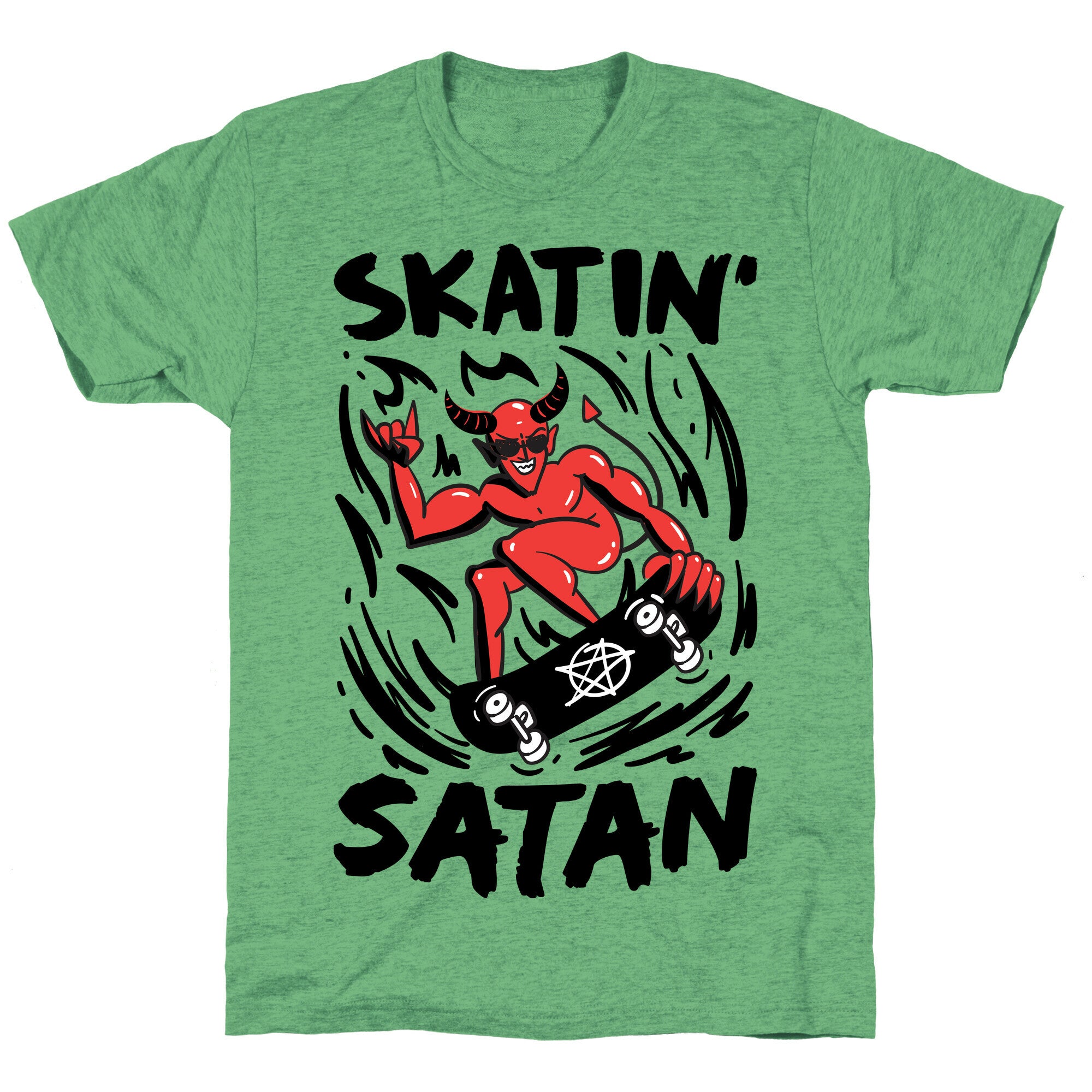Skatin' Satan Unisex Triblend Tee