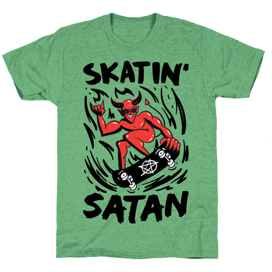 Skatin' Satan Unisex Triblend Tee