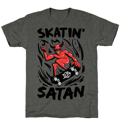 Skatin' Satan Unisex Triblend Tee