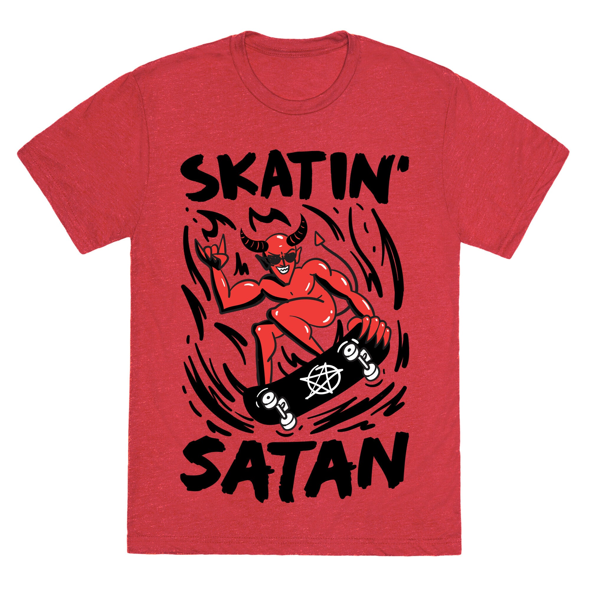 Skatin' Satan Unisex Triblend Tee