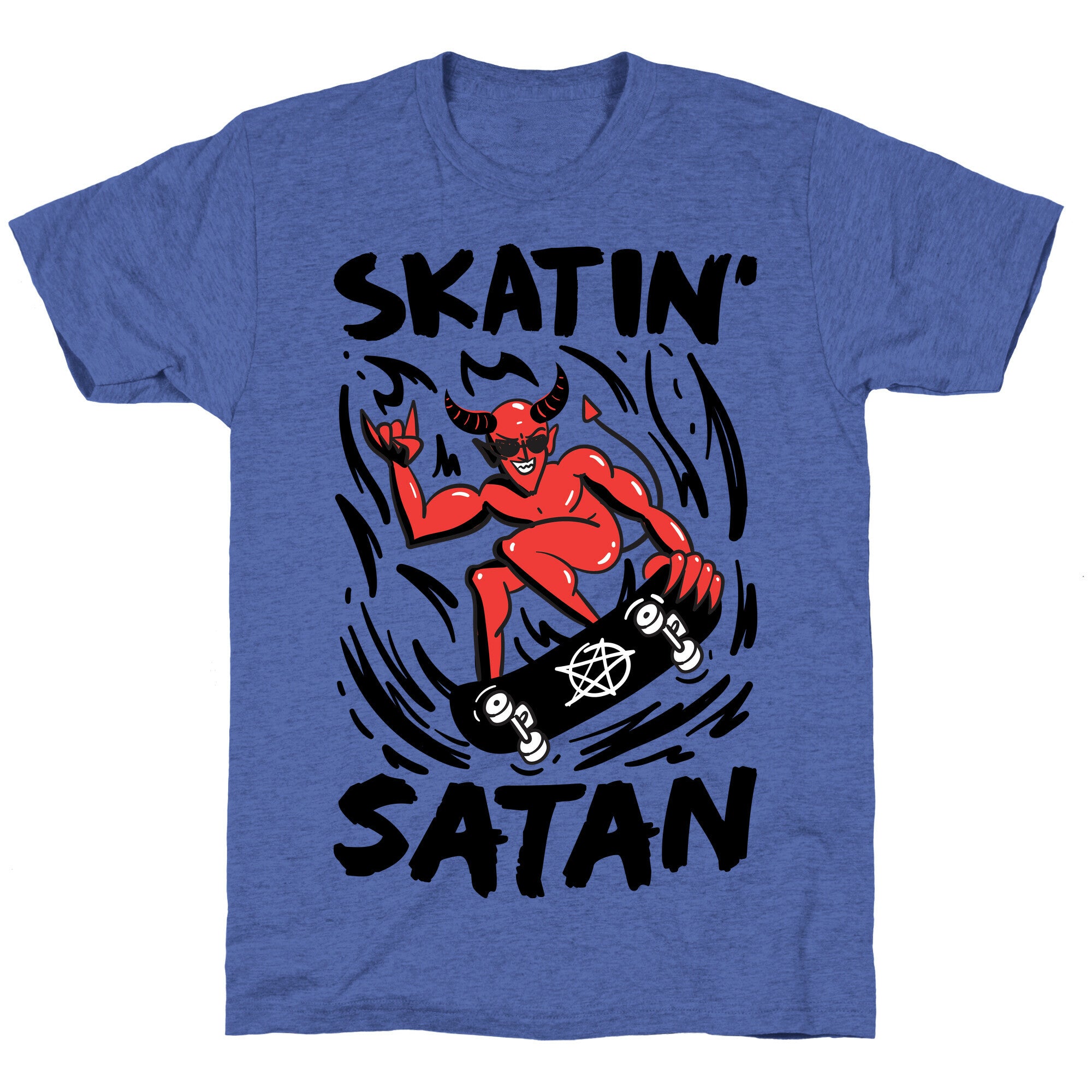 Skatin' Satan Unisex Triblend Tee