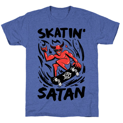 Skatin' Satan Unisex Triblend Tee