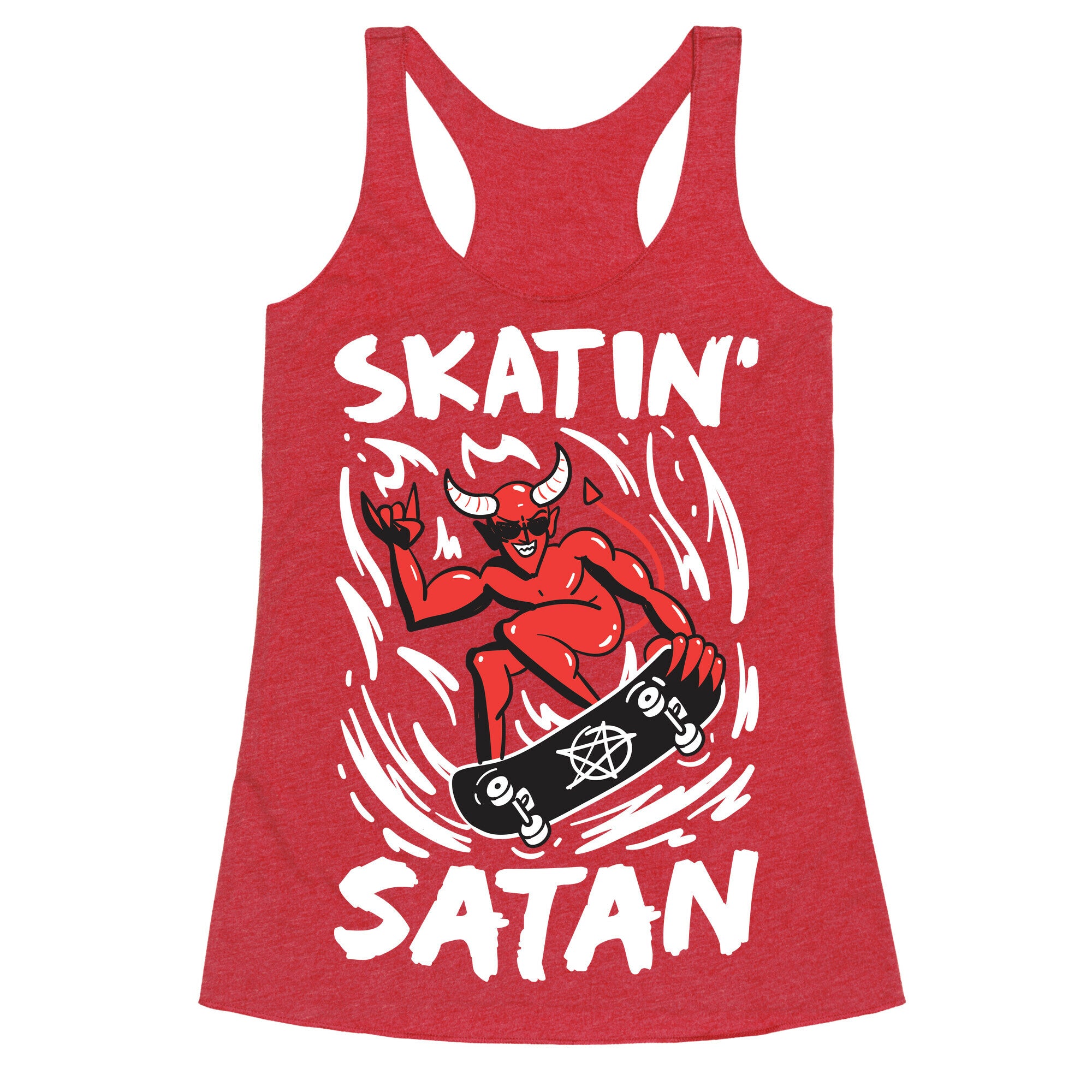 Skatin' Satan Racerback Tank