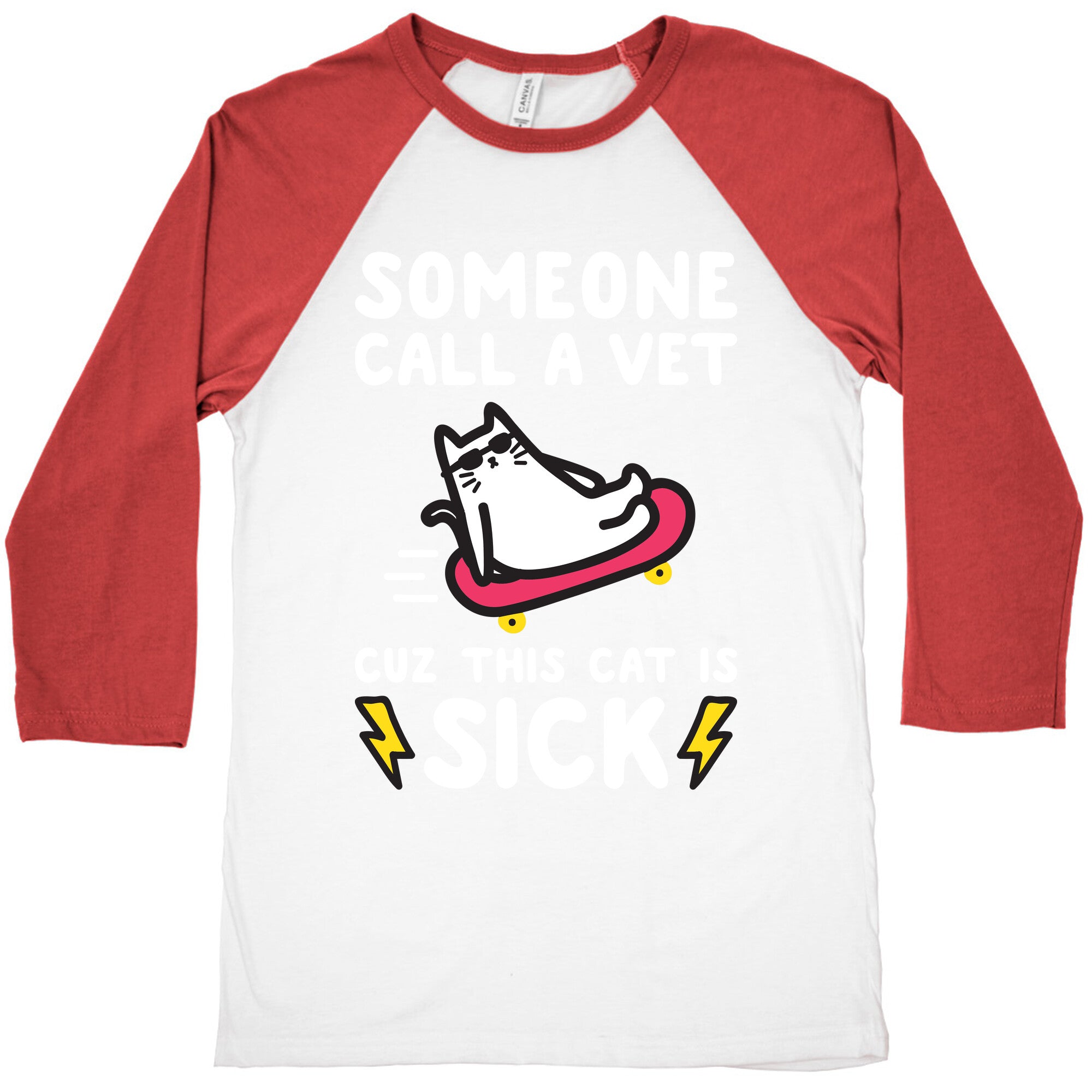 Someone Call A Vet Cuz This Cat Is SICK Baseball Tee