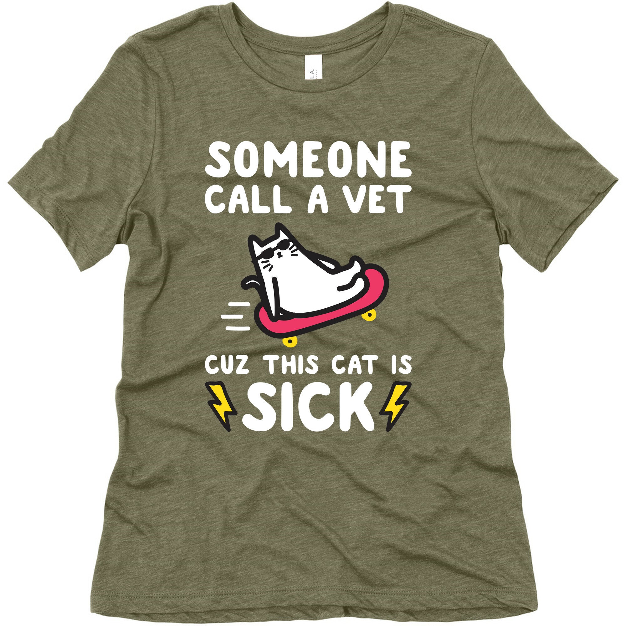 Someone Call A Vet Cuz This Cat Is SICK Women's Triblend Tee