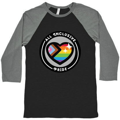 All Inclusive Pride Patch Baseball Tee