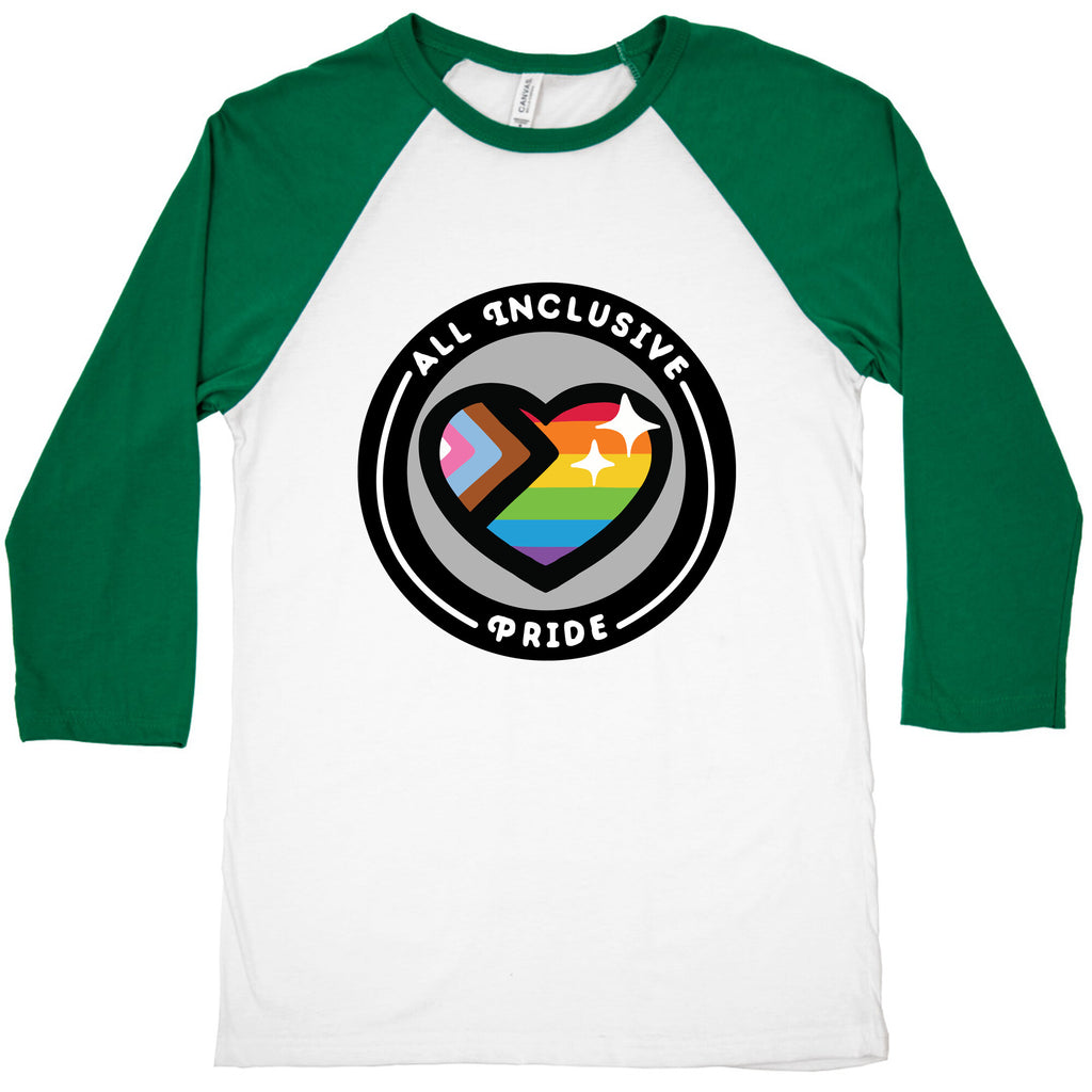 All Inclusive Pride Patch Baseball Tee