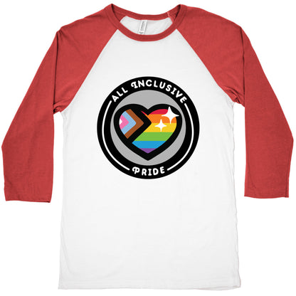 All Inclusive Pride Patch Baseball Tee