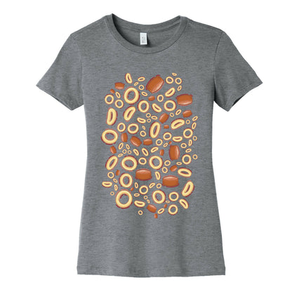 Spaghettios With Franks Pattern Women's Cotton Tee