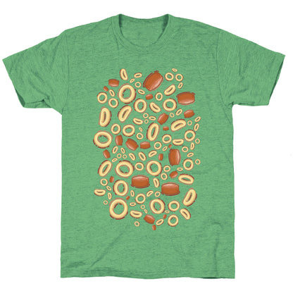 Spaghettios With Franks Pattern Unisex Triblend Tee