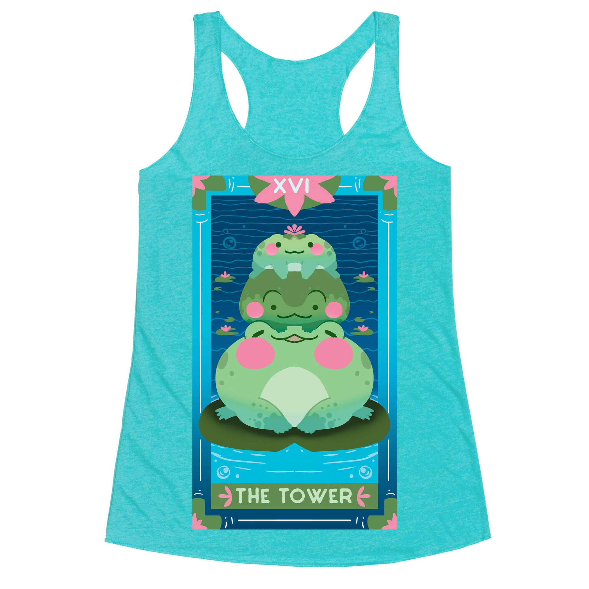 The Tower of Frogs Racerback Tank
