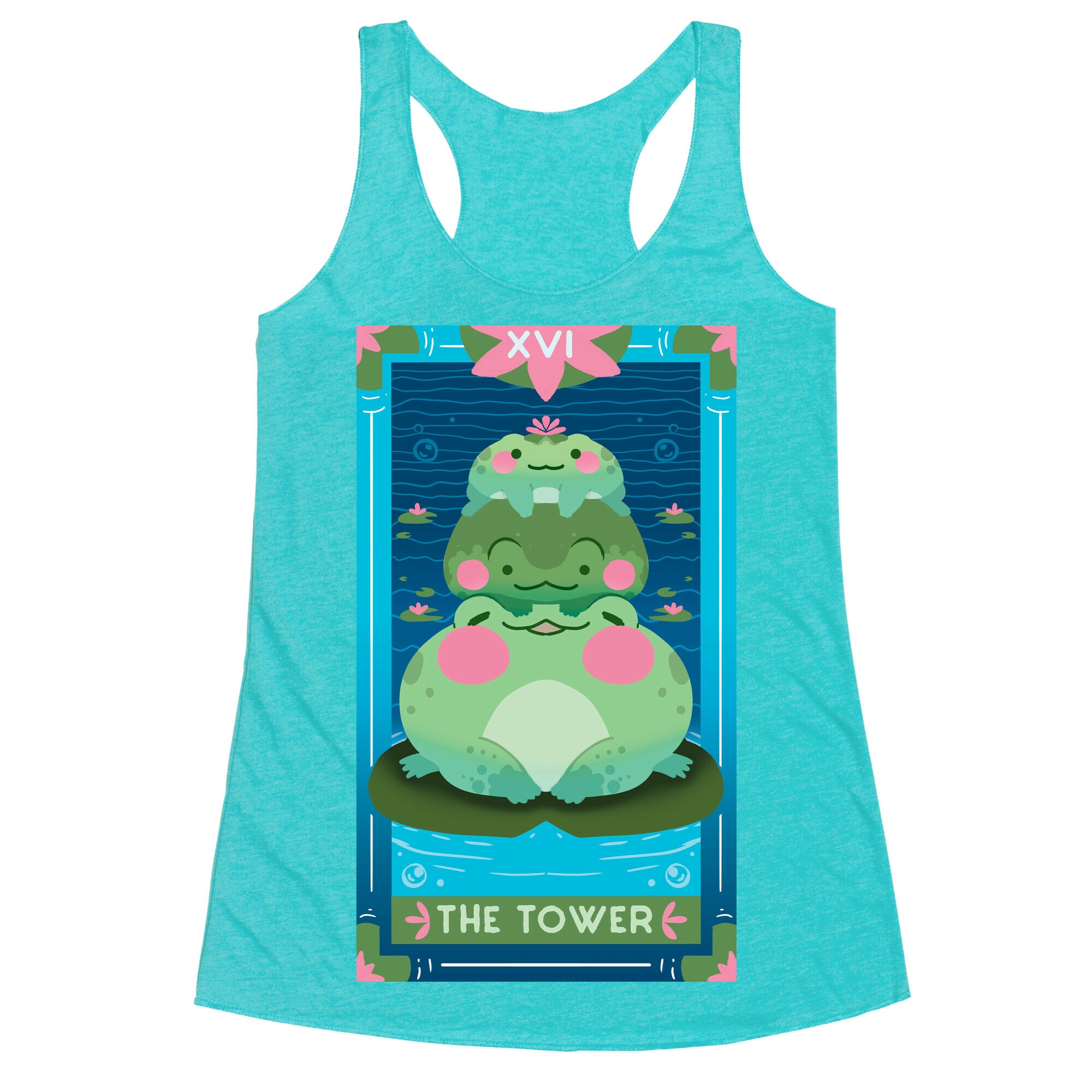The Tower of Frogs Racerback Tank