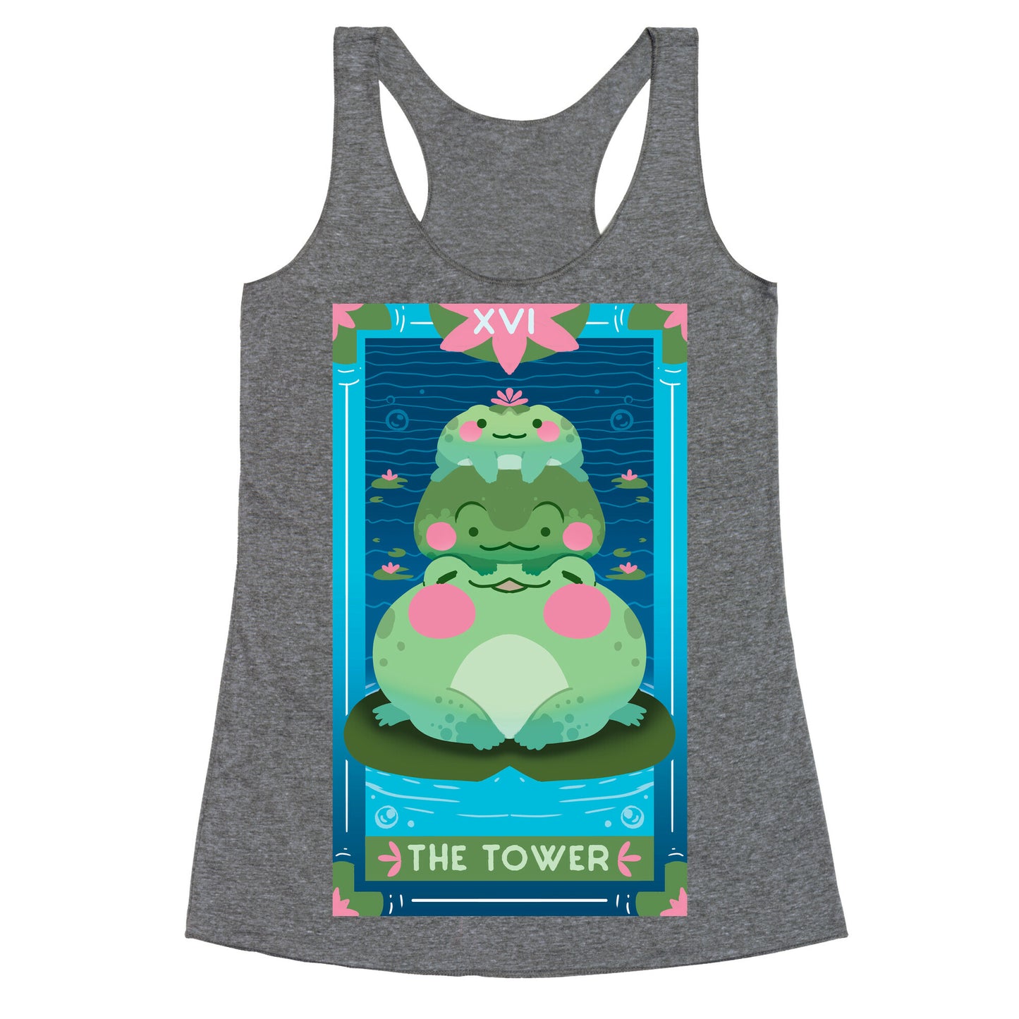 The Tower of Frogs Racerback Tank