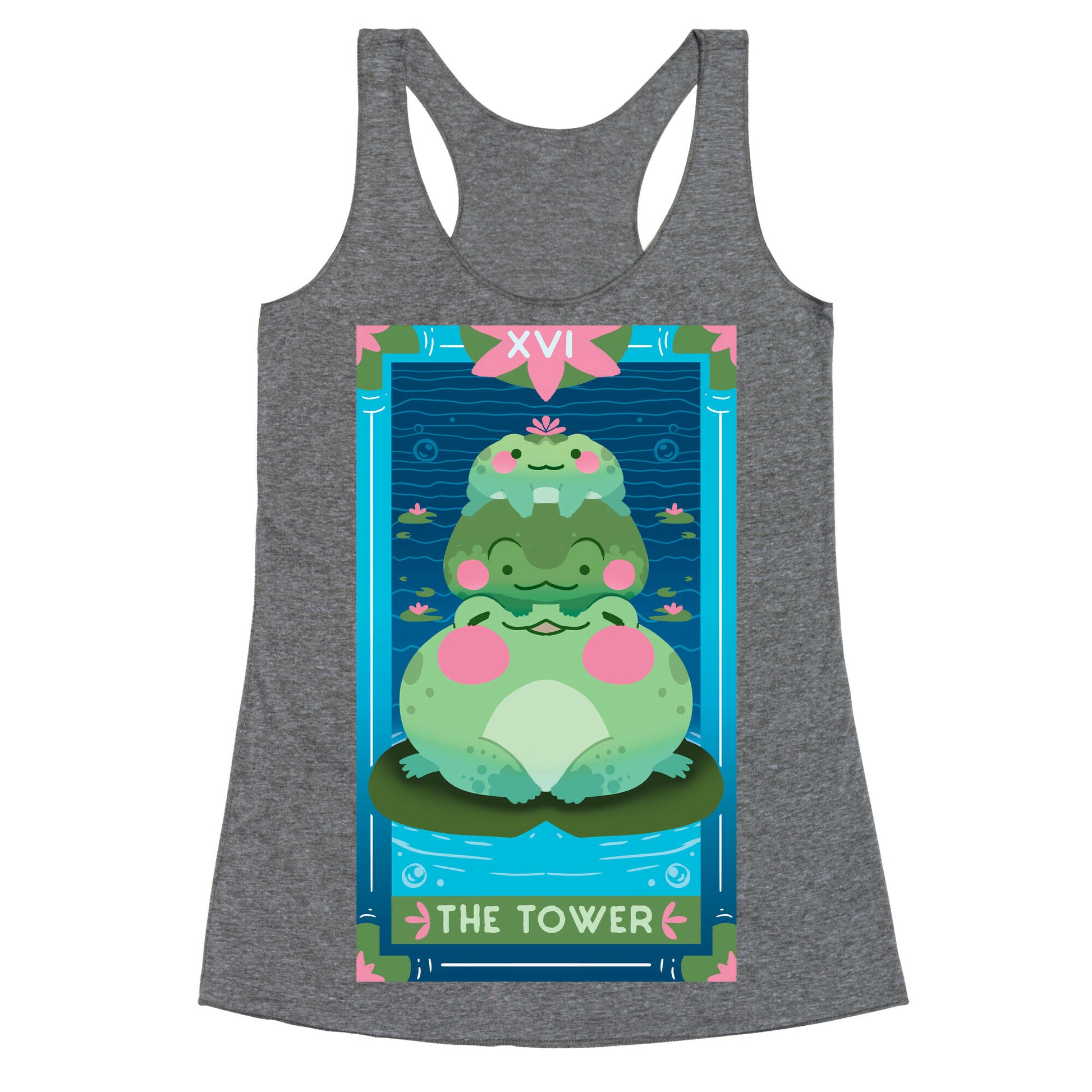 The Tower of Frogs Racerback Tank