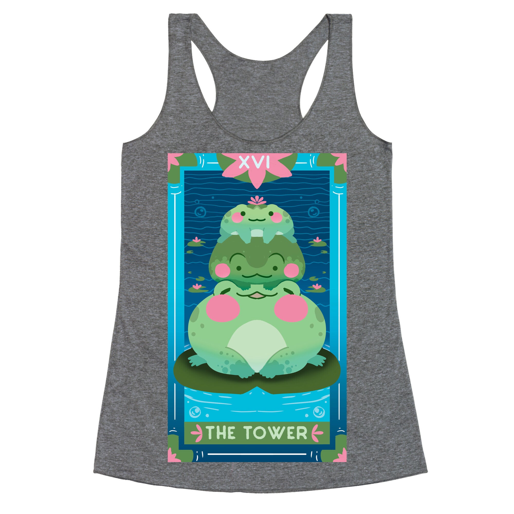 The Tower of Frogs Racerback Tank