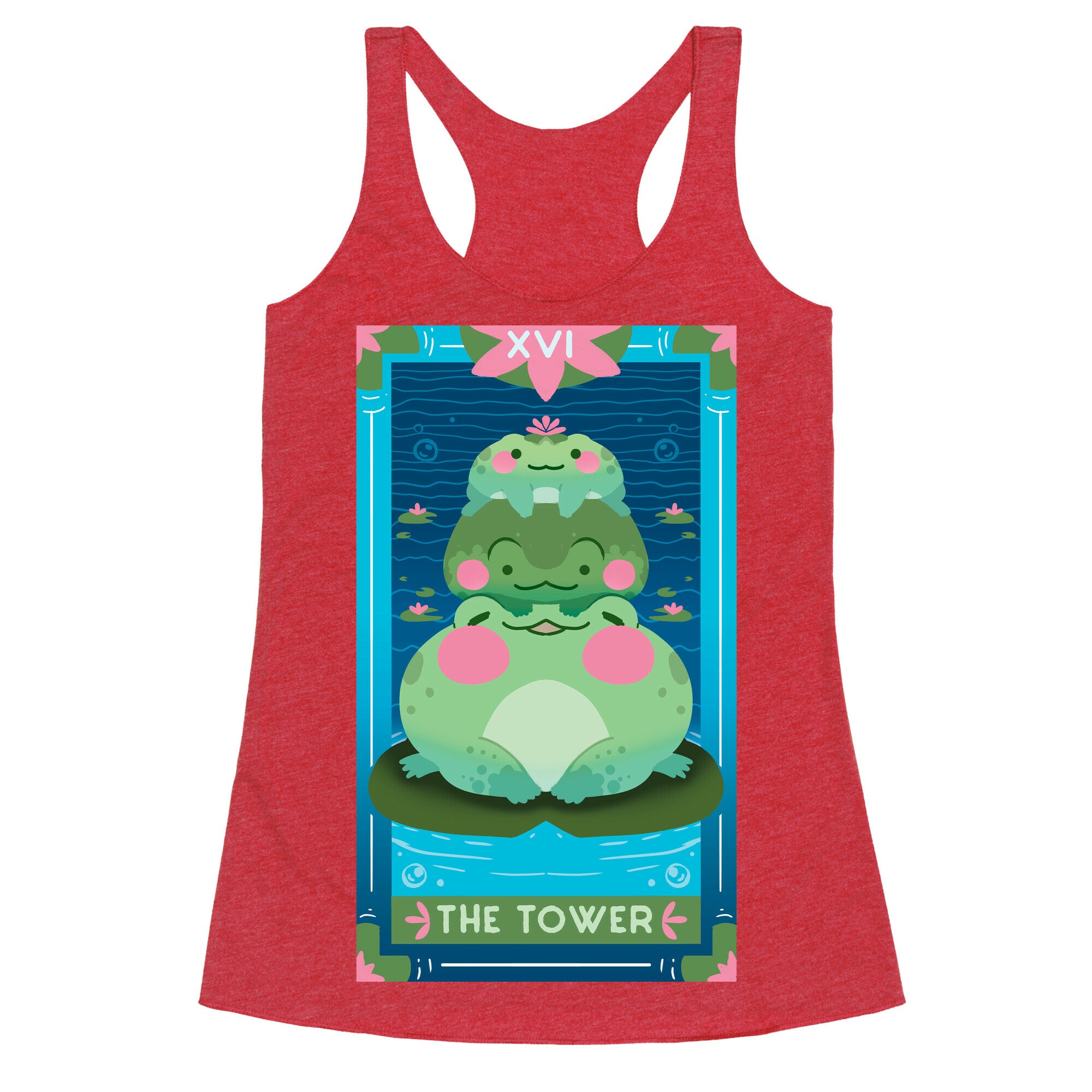 The Tower of Frogs Racerback Tank