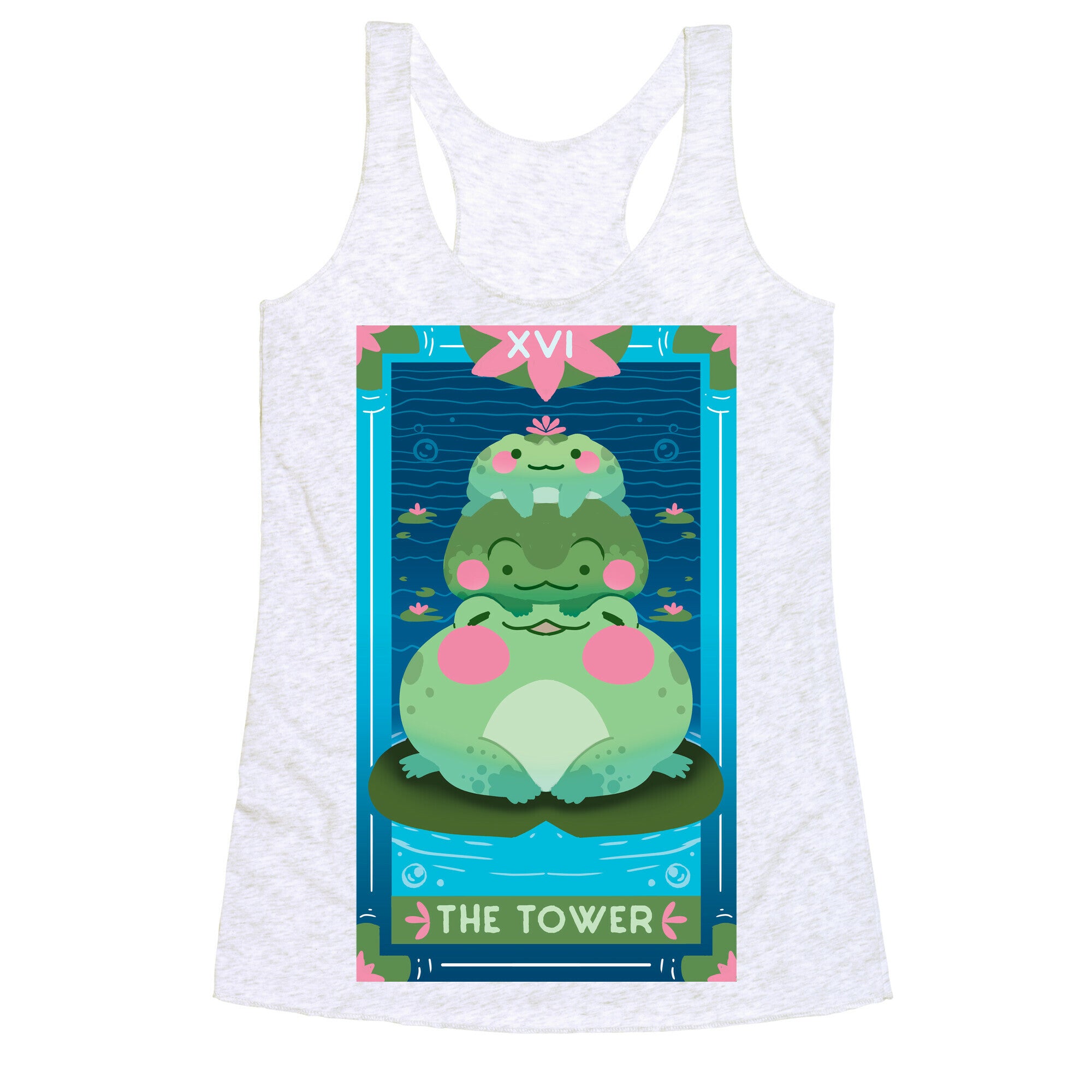 The Tower of Frogs Racerback Tank