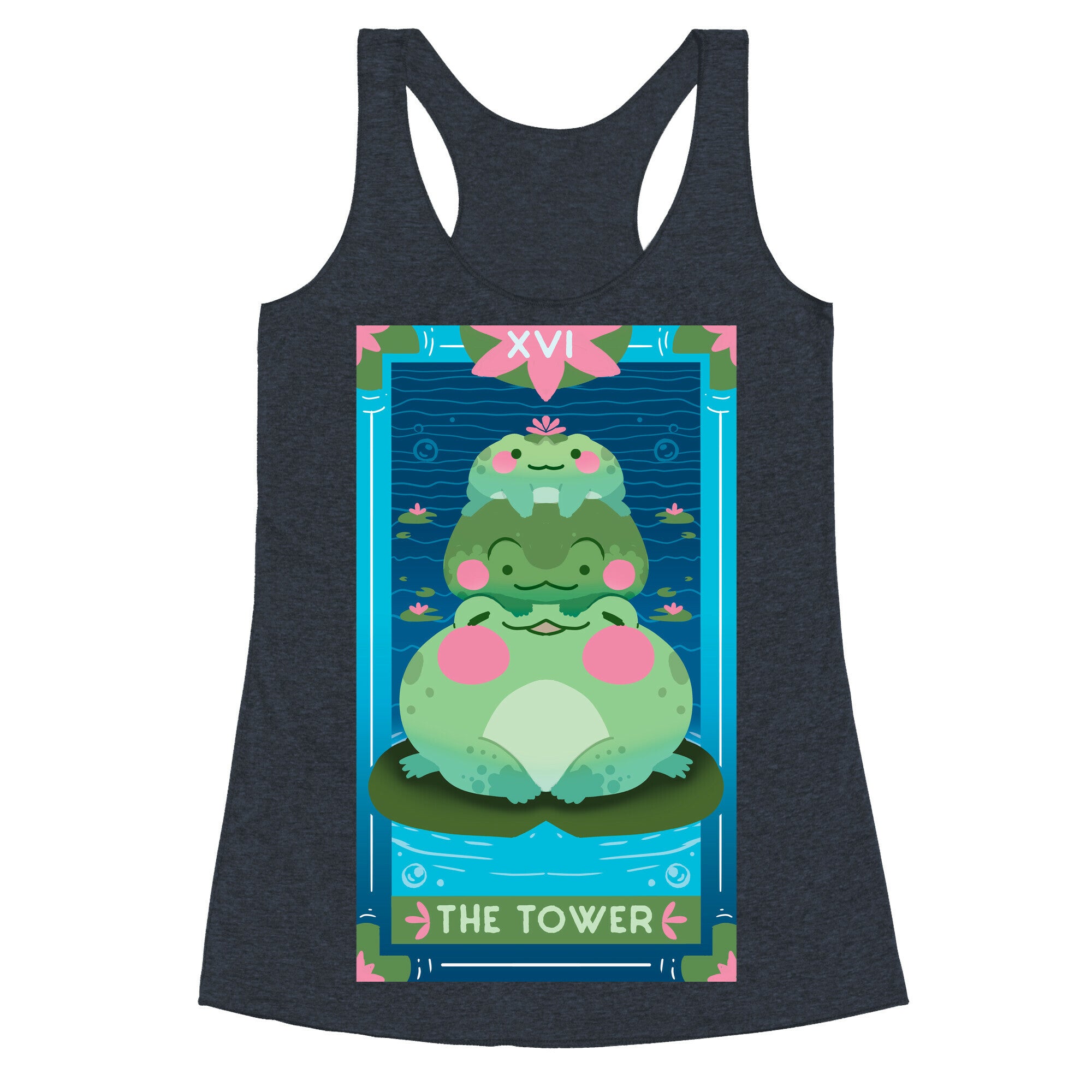 The Tower of Frogs Racerback Tank