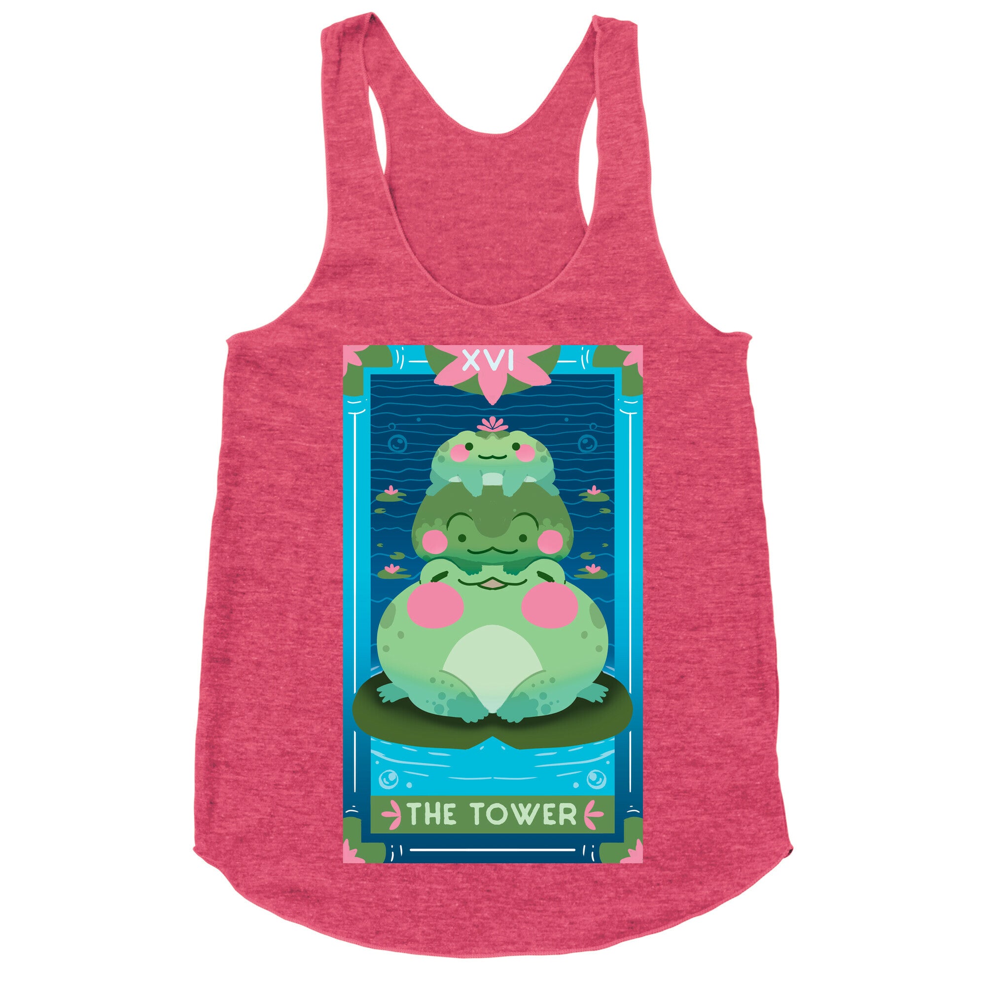 The Tower of Frogs Racerback Tank