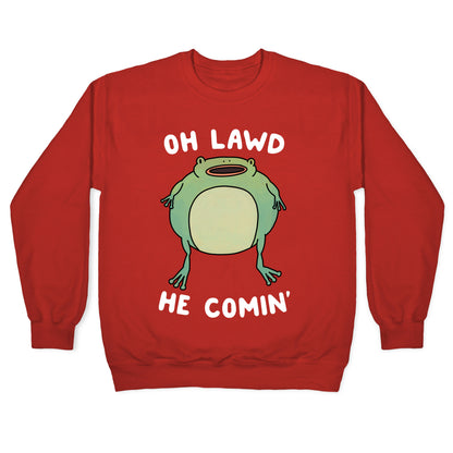 Oh Lawd He Comin' Frog Crewneck Sweatshirt