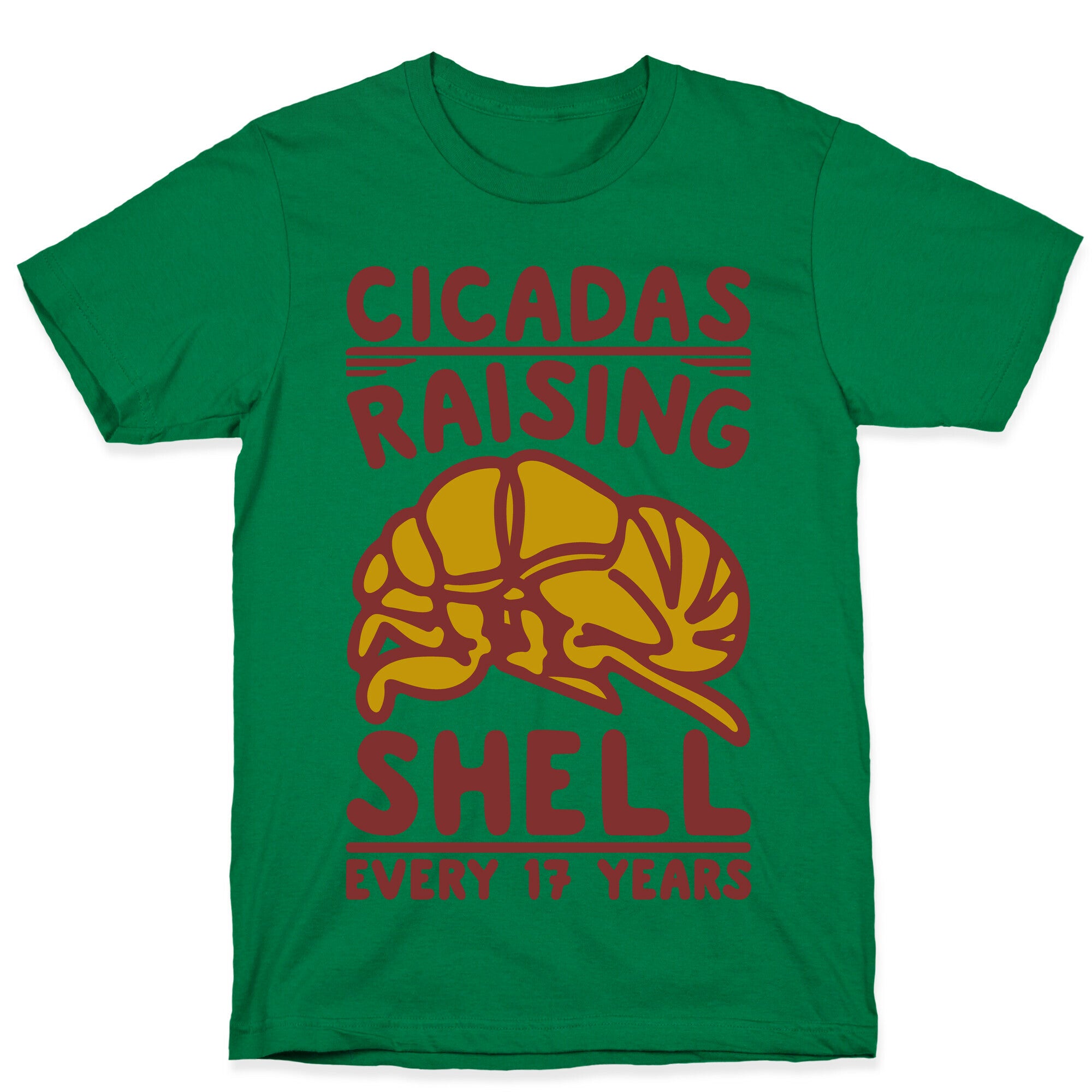 Cicadas Raising Shell White Print T-Shirt