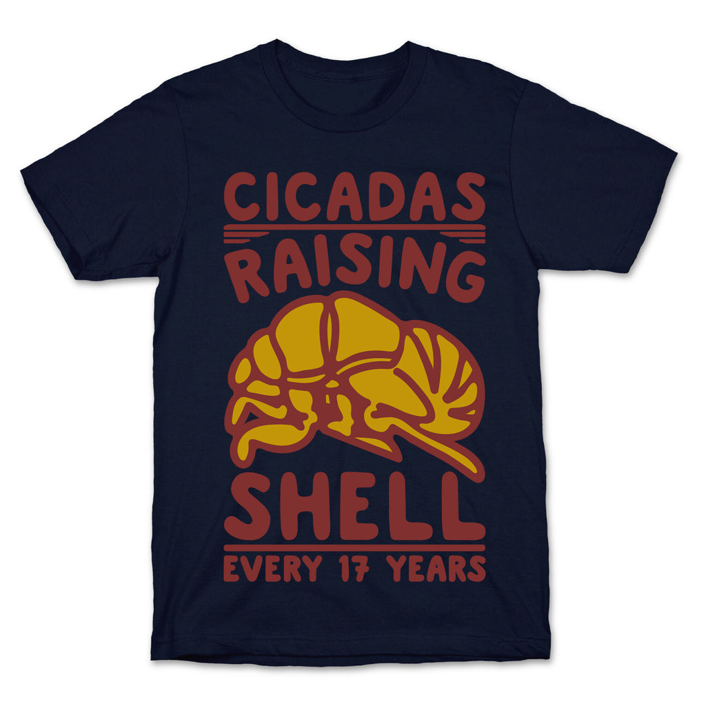 Cicadas Raising Shell White Print T-Shirt