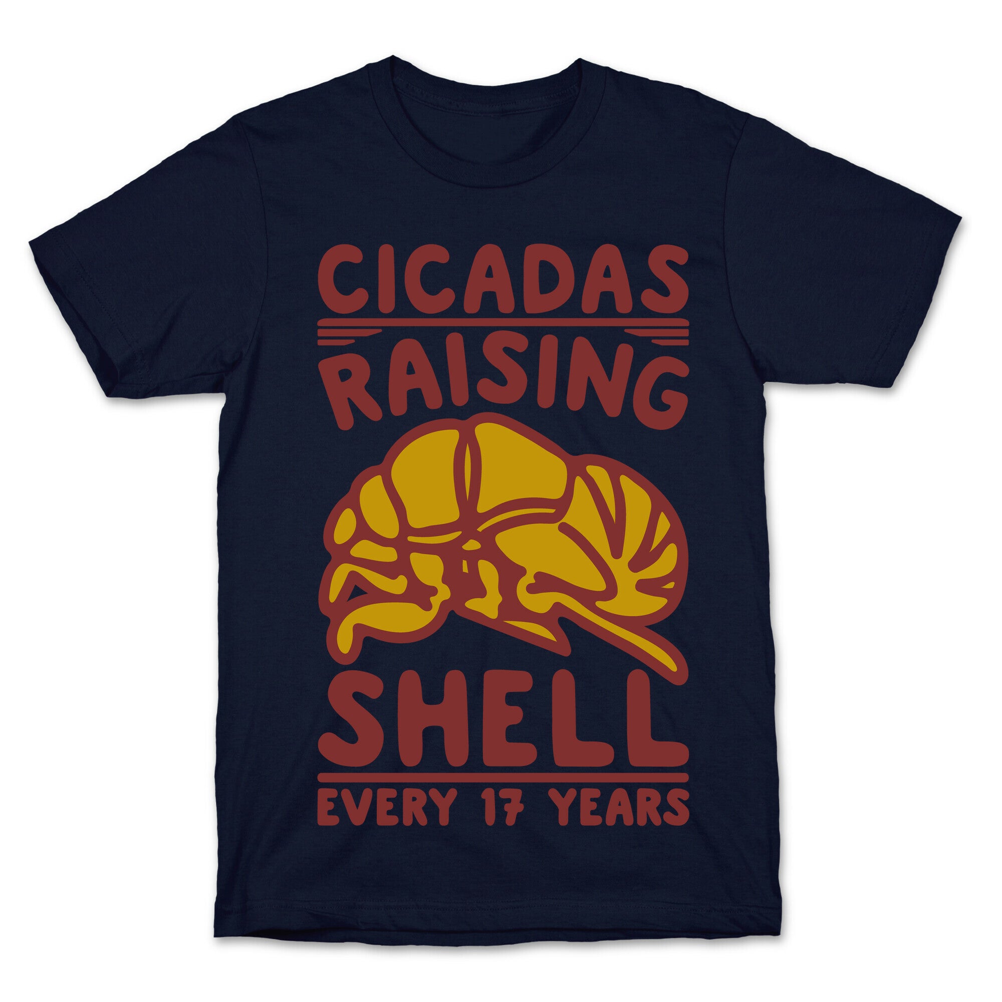 Cicadas Raising Shell White Print T-Shirt