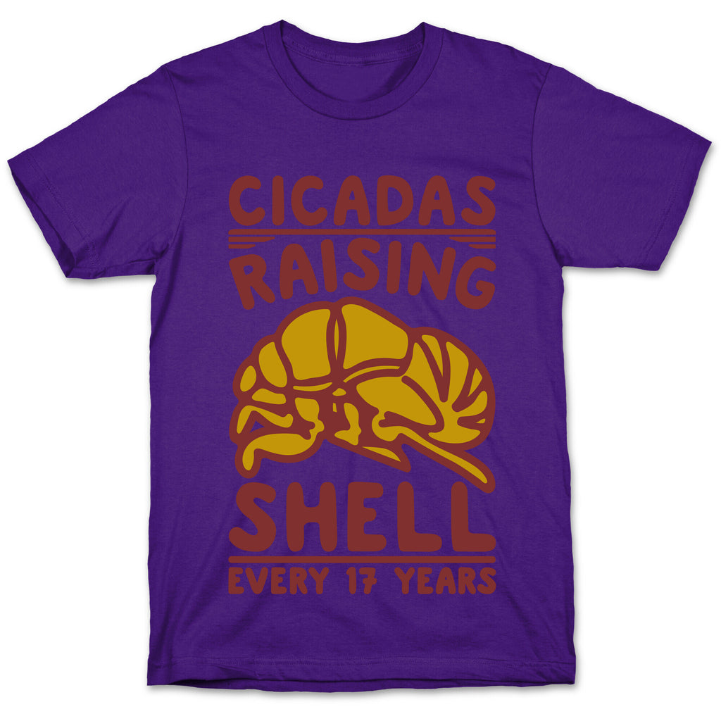 Cicadas Raising Shell White Print T-Shirt