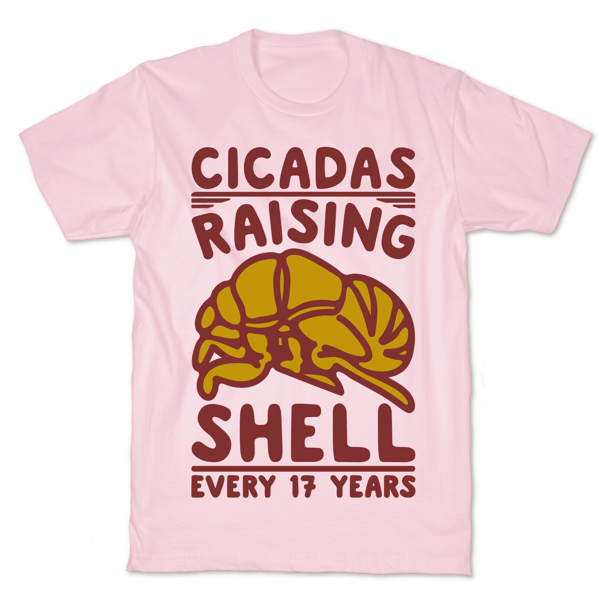 Cicadas Raising Shell White Print T-Shirt