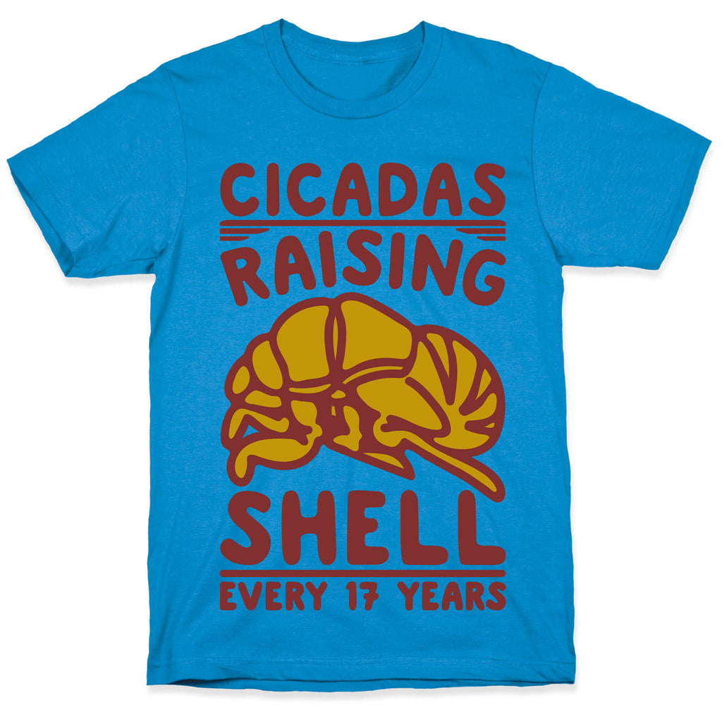Cicadas Raising Shell White Print T-Shirt