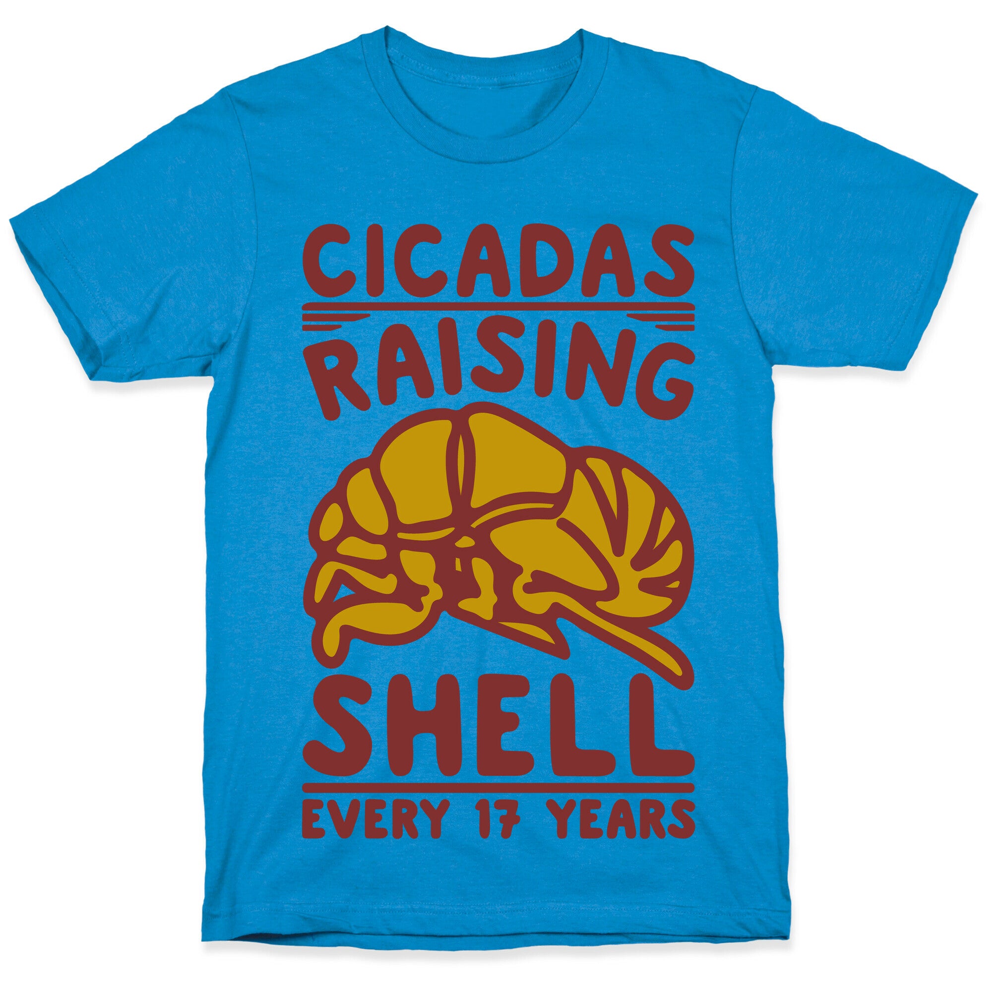 Cicadas Raising Shell White Print T-Shirt