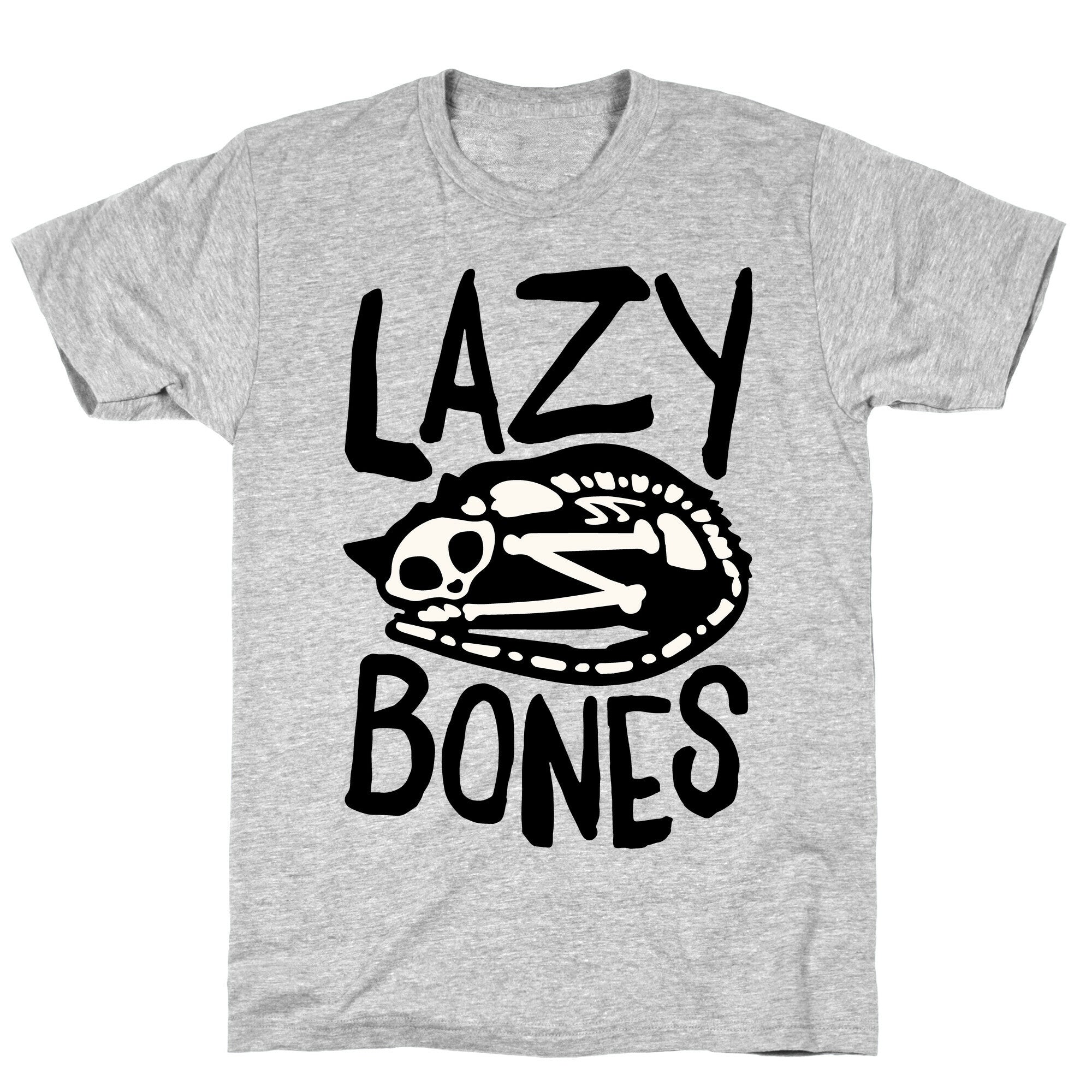 Lazy Bones Cat Skeleton T-Shirt