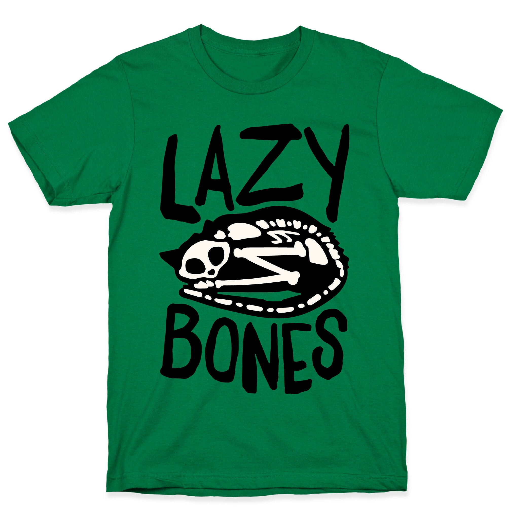 Lazy Bones Cat Skeleton T-Shirt