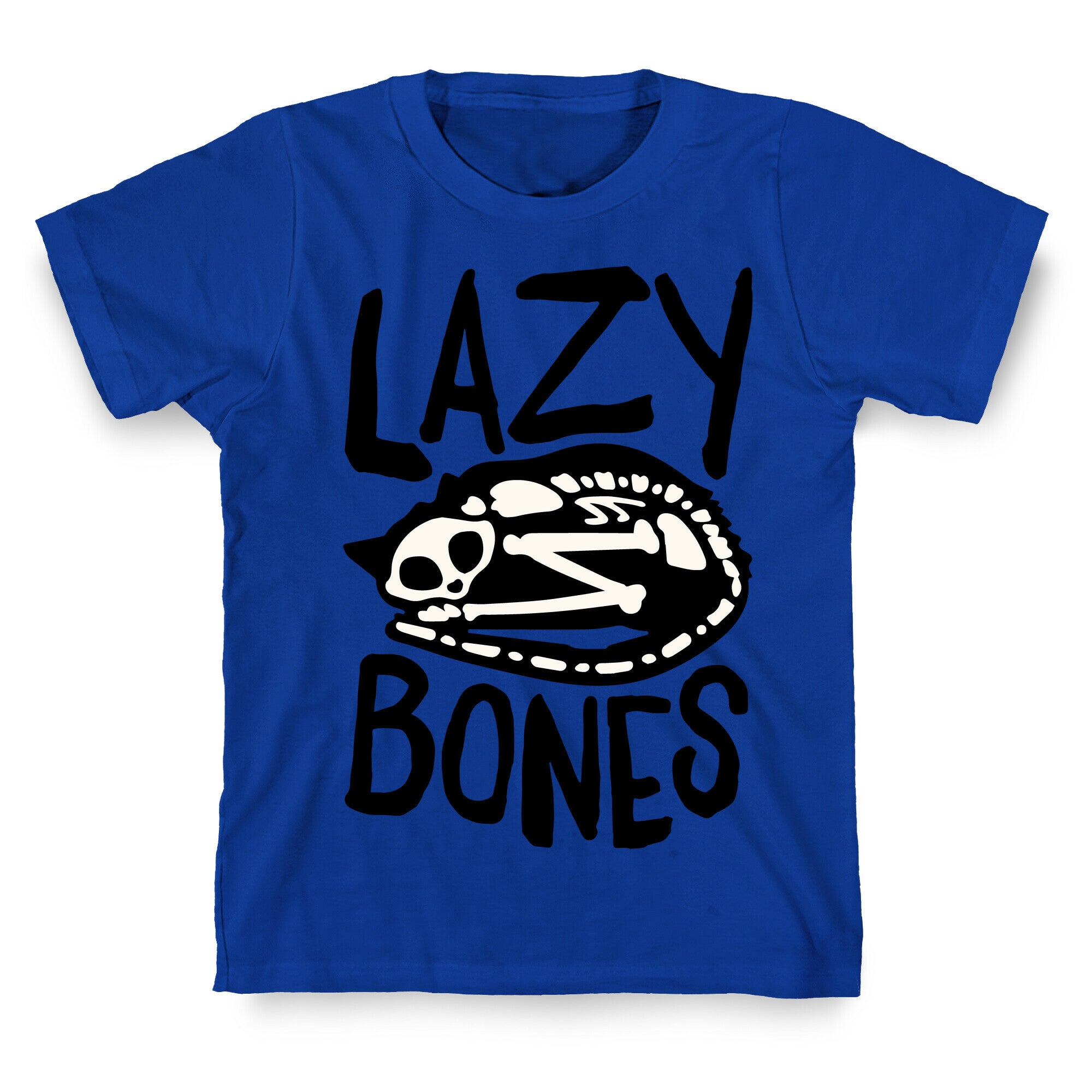 Lazy Bones Cat Skeleton T-Shirt