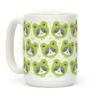 Frog Hat Cat Coffee Mug