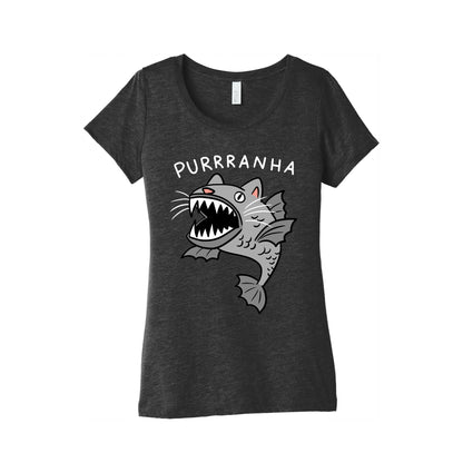Purrranha Cat Piranha Women's Triblend Tee