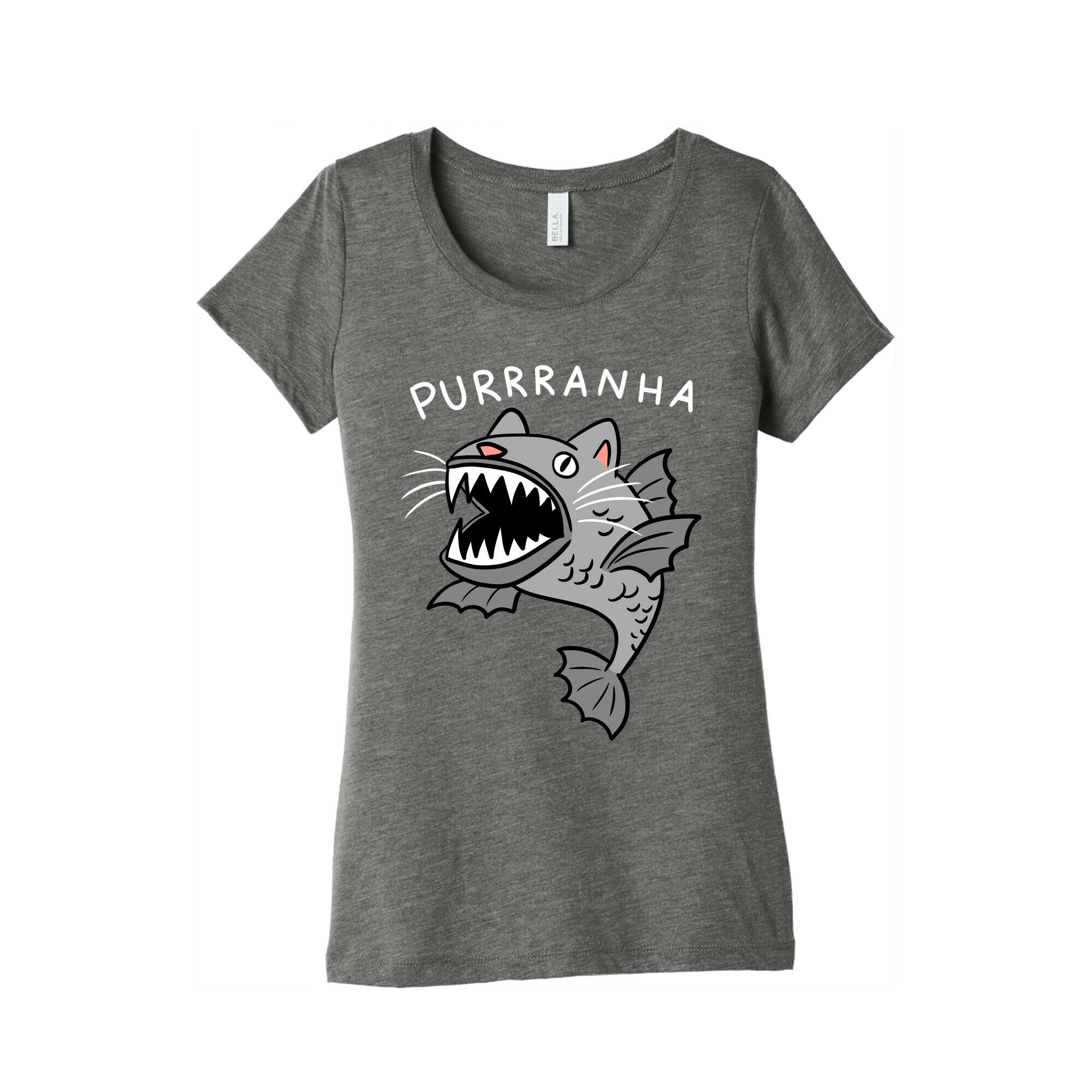 Purrranha Cat Piranha Women's Triblend Tee