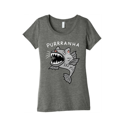 Purrranha Cat Piranha Women's Triblend Tee