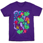 Magical Mushroom Frogs Pattern T-Shirt