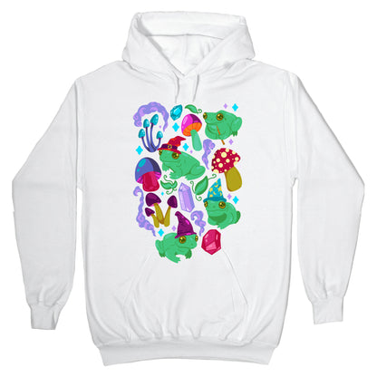Magical Mushroom Frogs Pattern Hoodie