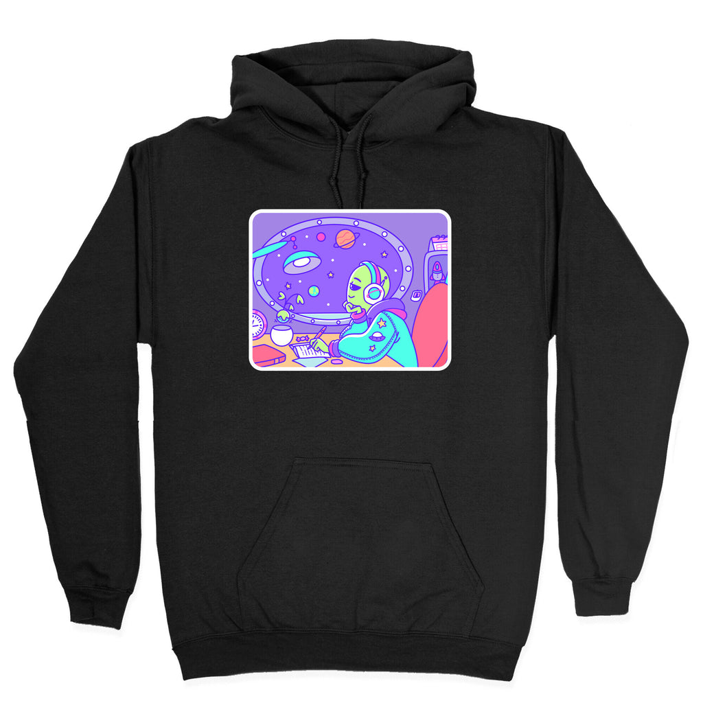 Chillhop Alien Hoodie