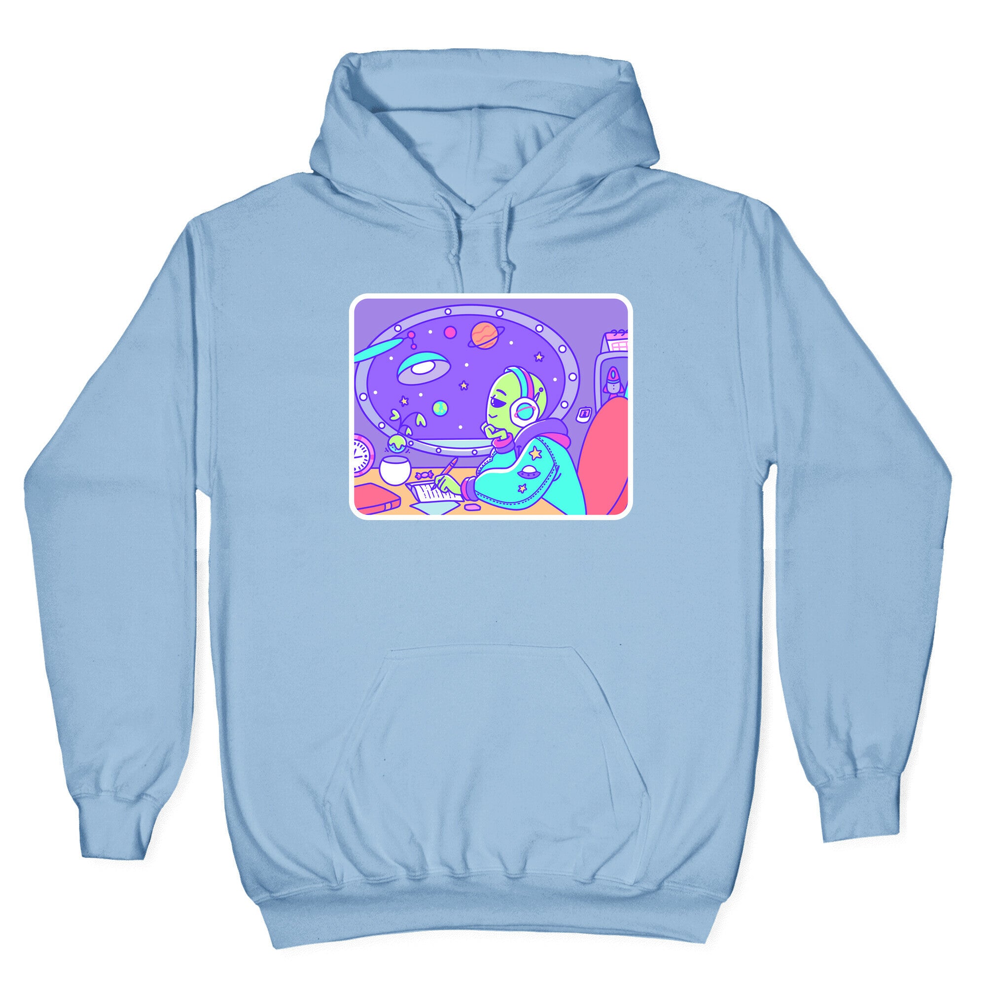 Chillhop Alien Hoodie